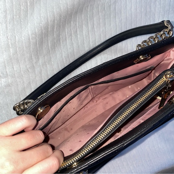 Kate Spade Reese Park Cournee Chevron Leather Bag - Picture 9 of 12